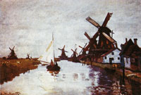 Claude Monet Windmills in Holland