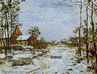 Claude Monet Winter Effect at Argenteuil