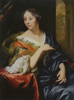 Godfried Schalcken - Portrait of Françoisia van Diemen, wife of the artist