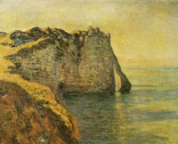Claude Monet Etretat, The Cliff and the Porte d'Aval