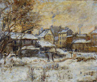 Claude Monet Snow Effects, Sunset