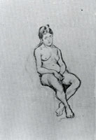 Vincent van Gogh Female Nude. Sitting