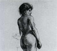 Vincent van Gogh Female Nude, Standing, Upper Part