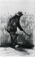 Vincent van Gogh Peasant with Sickle, Seen from the Back