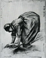 Vincent van Gogh Peasant Woman, Stooping