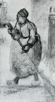 Vincent van Gogh Peasant Woman, Sweeping