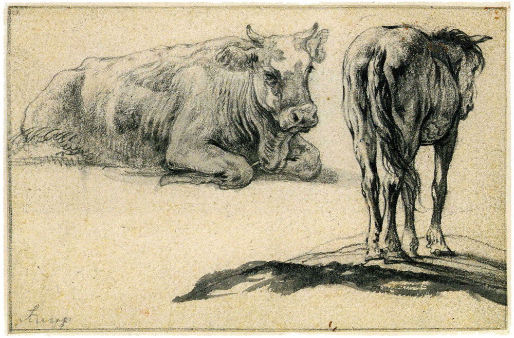 Aelbert Cuyp - Studies of a Cow and a Horse