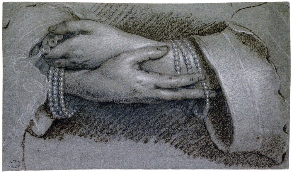 Cornelis Janson van Ceulen - Study of a Woman's Hands