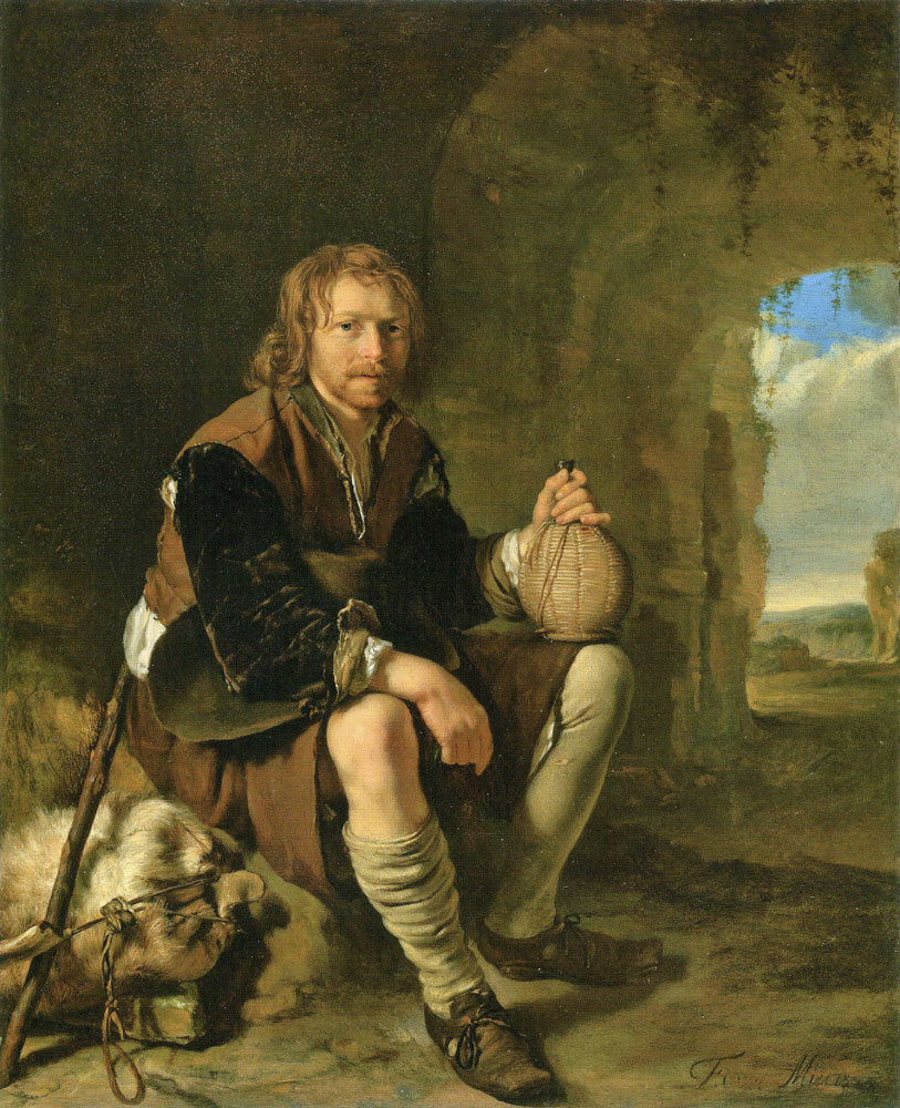 Frans van Mieris - Traveler at Rest