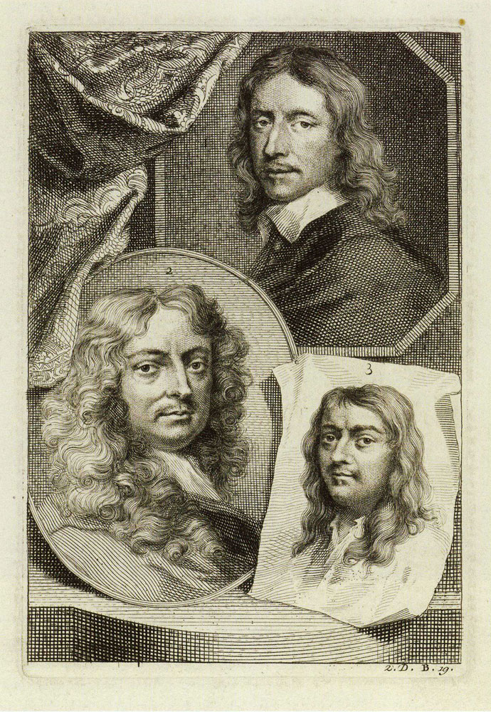 Jacob Houbraken - Portraits of Govaert Flinck, Peter Lely and Philips Koninck