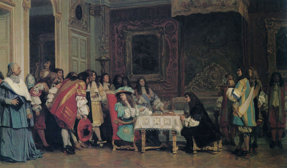 Jean-Léon Gérôme - Moliere Breakfasting with Louis XIV