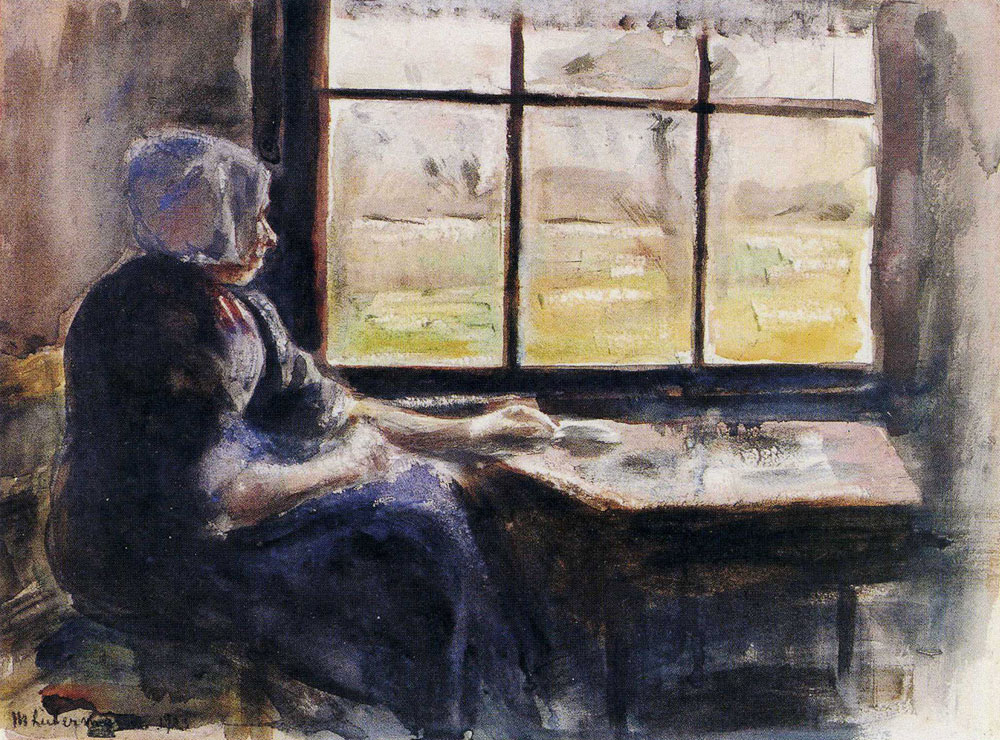 Max Liebermann - Dutch Woman Sitting at the Window