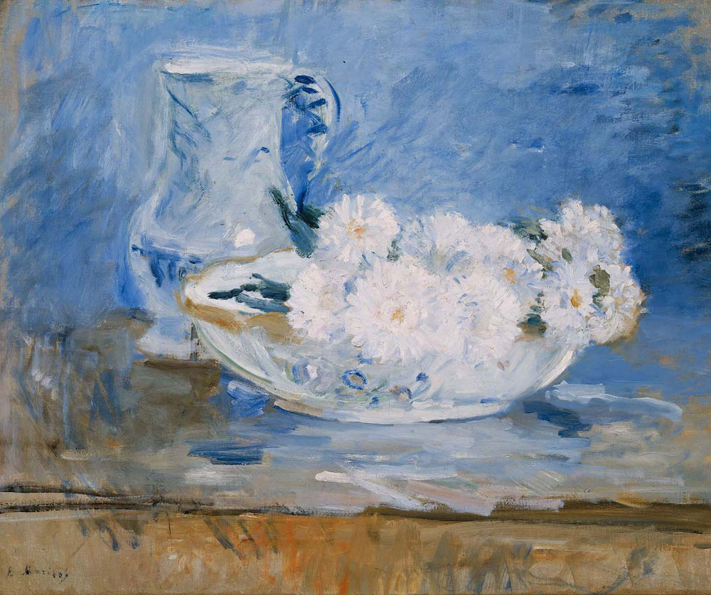Berthe Morisot - White Flowers in a Bowl