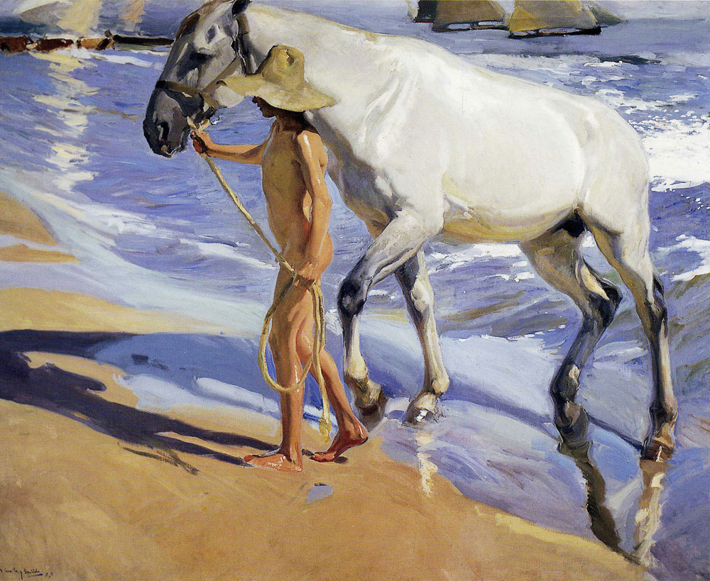 Joaquin Sorolla y Bastida - The Horse's Bath