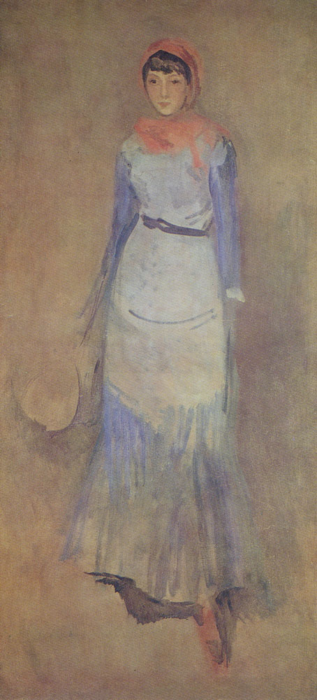 James Abbott McNeill Whistler - Harmony in Coral and Blue: Miss Finch