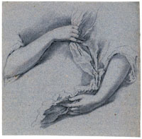 Caspar Netscher Studies of Two Female Arms