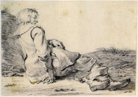 Cornelis Saftleven - Sleeping Hunter