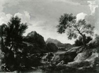Gaspard Dughet Landscape with Fishermen