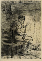 Jozef Israels The Smoker