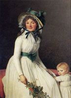 Jacques-Louis David Madame Pierre Sériziat and One of Her Sons, Émile