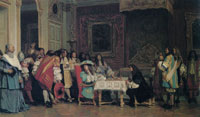 Jean-Léon Gérôme Moliere Breakfasting with Louis XIV