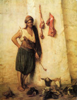 Jean-Léon Gérôme A Turkish Butcher Boy in Jerusalem