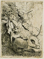 Rembrandt The Small Lion Hunt (with One Lion)