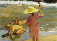 Joaquin Sorolla y Bastida Children on the Seashore