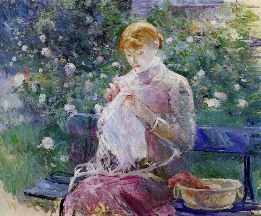 Berthe Morisot - Young Woman Doing Needle Work in the Garden