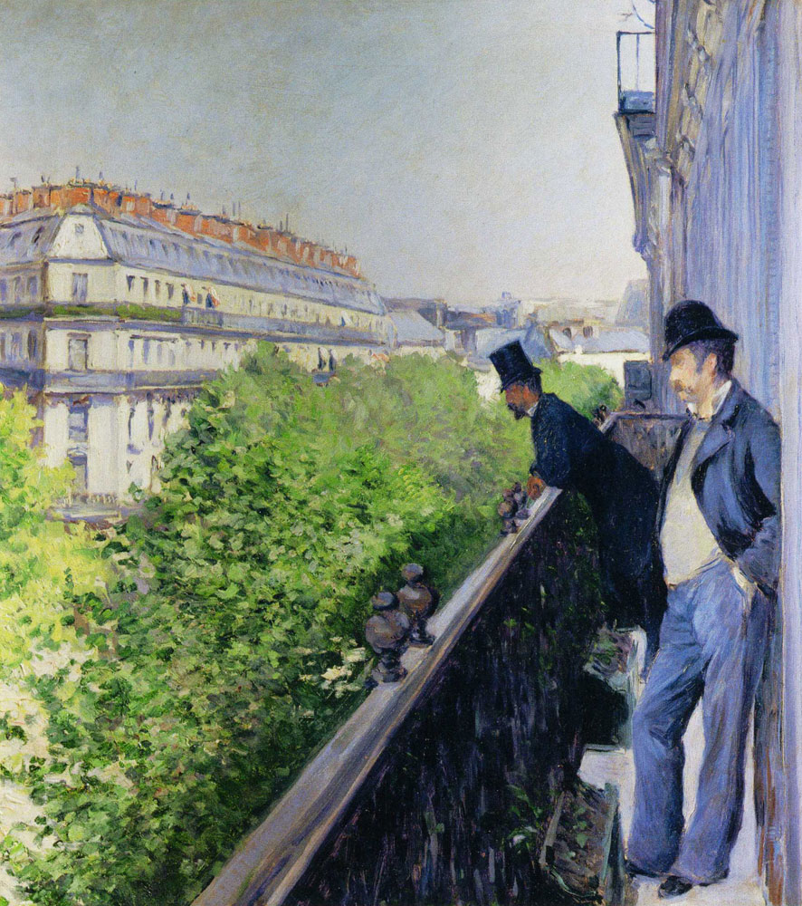 Gustave Caillebotte - A Balcony: Boulevard Haussmann