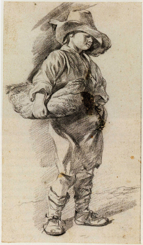 Gerrit Adriaensz. Berckheyde - Walking Boy with a Basket