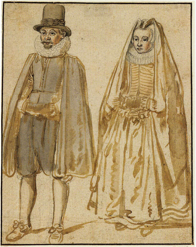 Hendrick Avercamp - Standing Man and Woman