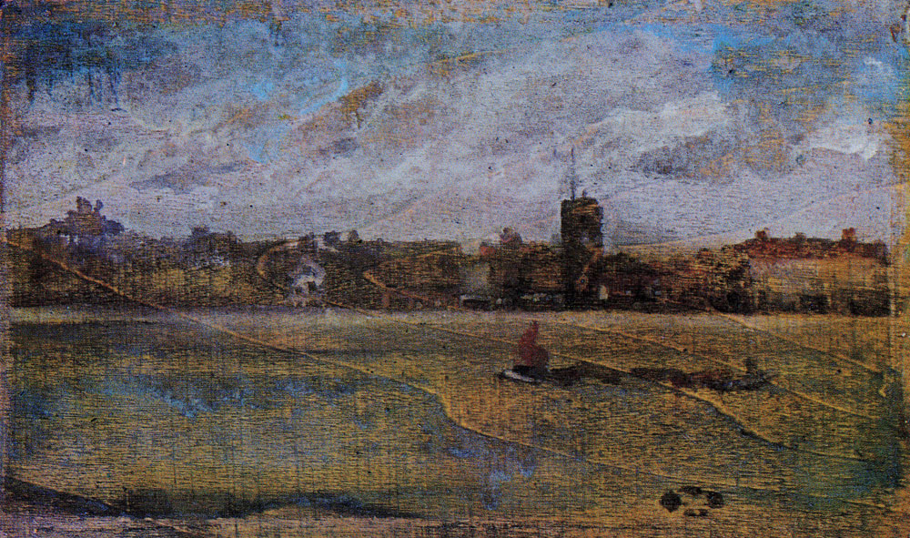 James Abbott McNeill Whistler - Harmony in Brown and Gold: Old Chelsea Church