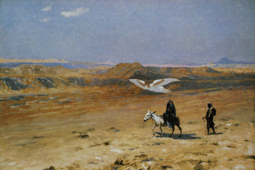 Jean-Léon Gérôme - The Flight Into Egypt (Oil Sketch)
