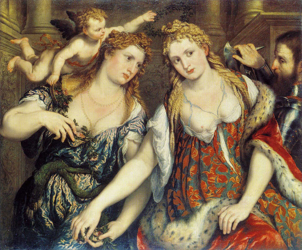 Paris Bordone - Mars and Venus with Flora and Cupid
