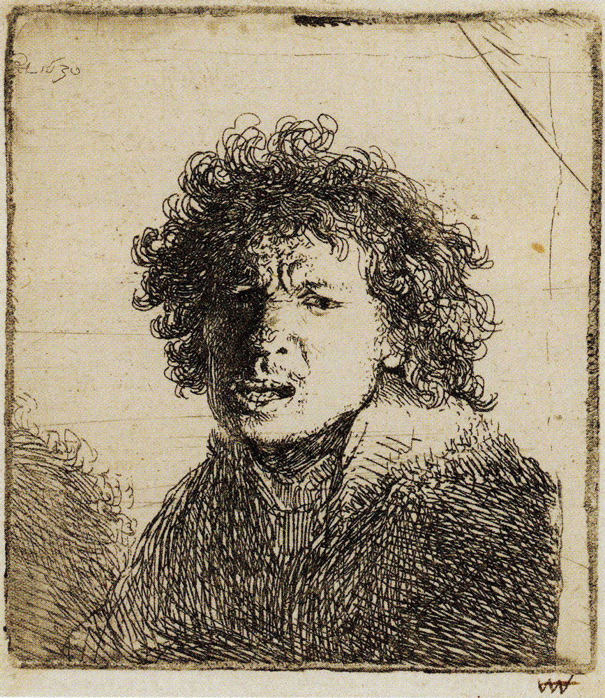 Rembrandt - Study of Expression in the Mirror (Pain)