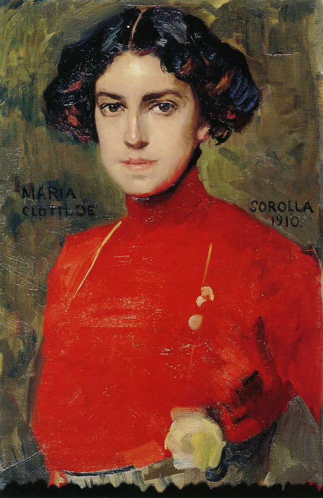 Joaquin Sorolla y Bastida - Maria in a Red Blouse 
