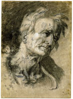 Abraham Bloemaert Head of an Old Man Turned and Looking to Right