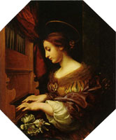 Carlo Dolci St Cecilia Playing the Organ
