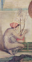James Abbott McNeill Whistler Girl with Cherry Blossom