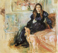 Berthe Morisot Julie Manet and her Greyhound Laertes