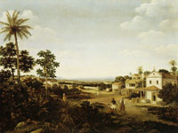 Frans Post Church with Portico in Village
