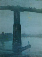 James Abbott McNeill Whistler Nocturne: Blue and Gold - Old Battersea Bridge