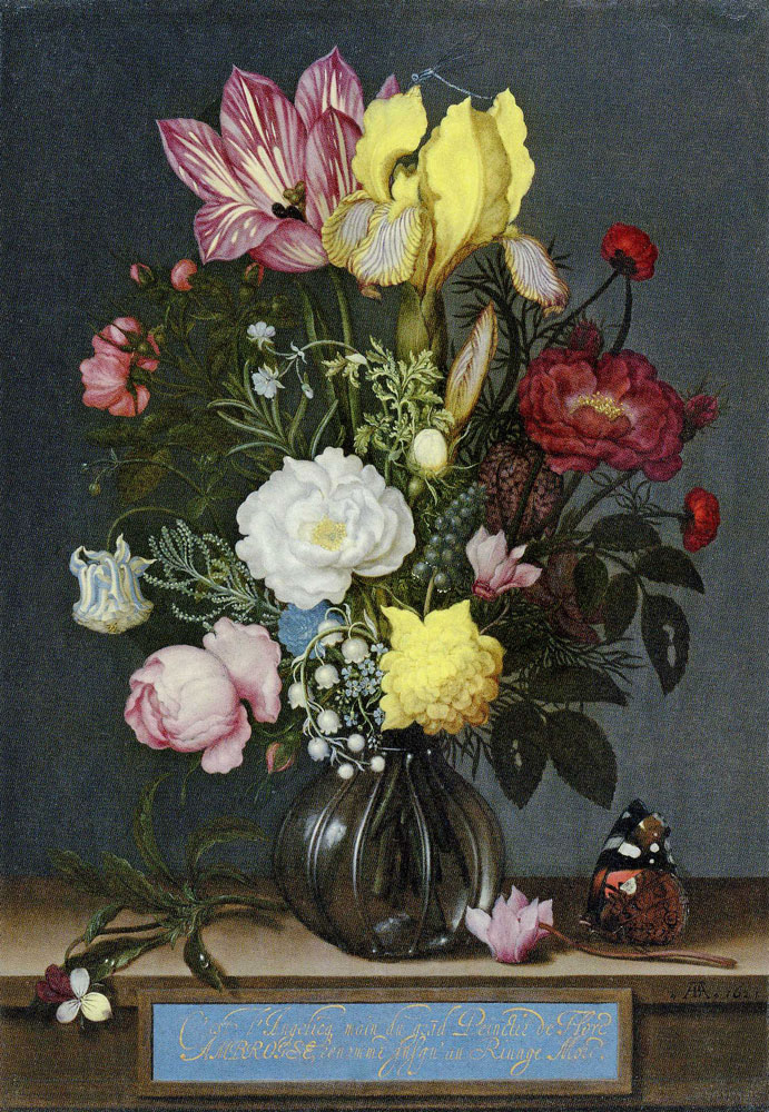 Ambrosius Bosschaert - Bouquet of Flowers in a Glass Vase