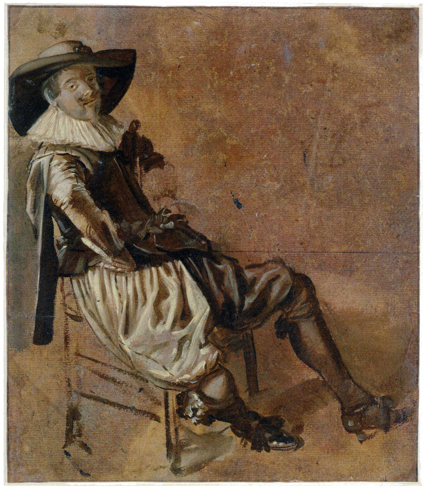Dirck Hals - Seated Man, Leaning Backwards