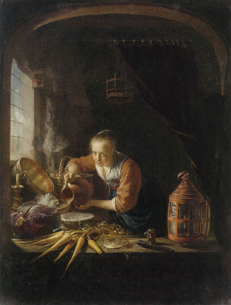 Gerard Dou - The Dutch Kitchen