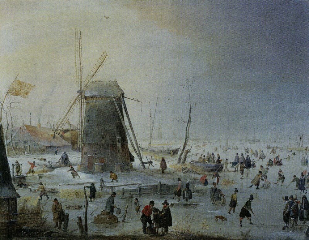 Hendrick Avercamp - Landscape with a Windmill