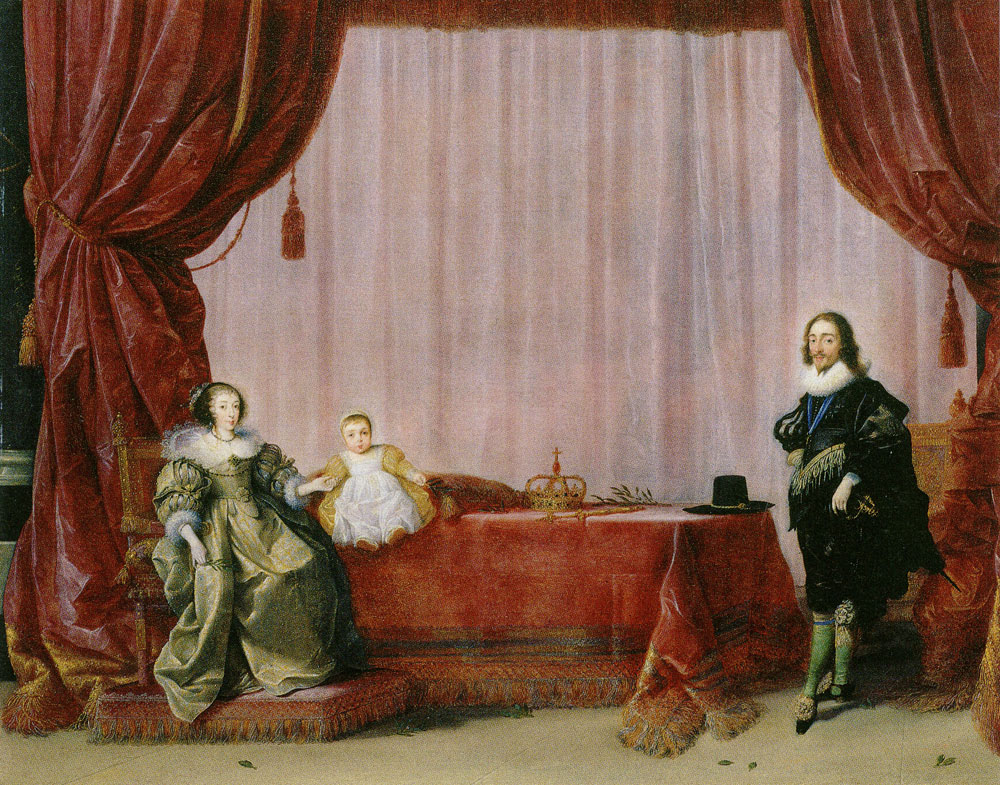 Hendrick Gerritsz. Pot - Charles I, Henrietta Maria and Charles II as a Baby