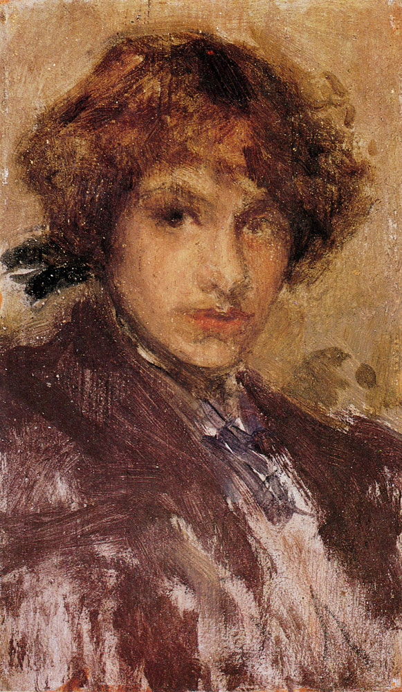 James Abbott McNeill Whistler - Study of a Girl's Head and Shoulders