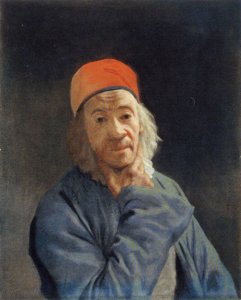 Jean-Etienne Liotard - Self-Portrait with Hand at Neck